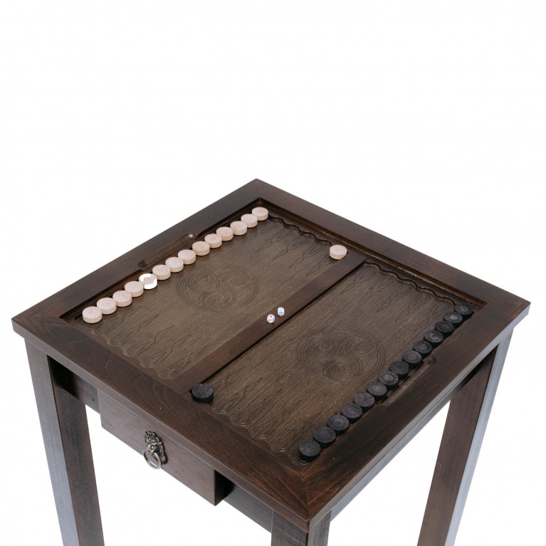 Sakkasztal "Harmony", klasszikus, kombinált (tömör bükk, sakk/backgammon/kávé) 